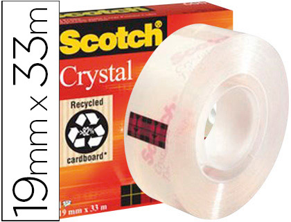 Cinta adhesiva Scotch cristal 33m.x19 mm.